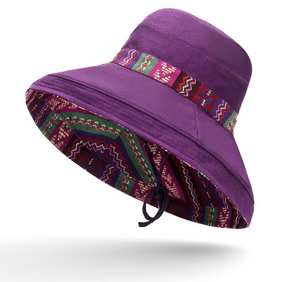 Napozósapkák Női Nyári Kétoldalas Vödörsapka Lány Tiszta Szín Panama Fedoras kültéri halász sapka Visor sapka Sombreros De Mujer