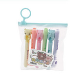 Fancy Bear Highlighters Kawaii Stationery 6 τμχ Χαριτωμένο σετ στυλό με φωσφορίζοντα highlighter Σχολικά είδη Δώρο για παιδιά μαθητές