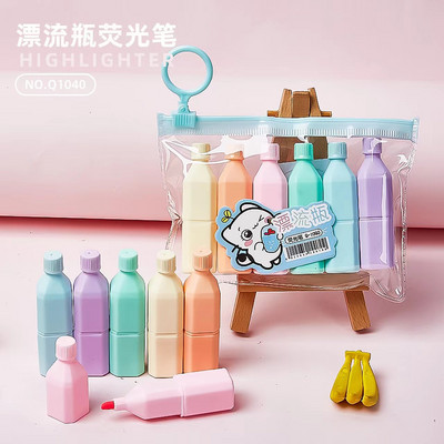 Fancy Bear Highlighters Kawaii Stationery 6 τμχ Χαριτωμένο σετ στυλό με φωσφορίζοντα highlighter Σχολικά είδη Δώρο για παιδιά μαθητές