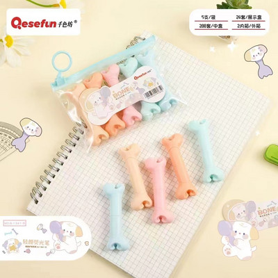 Fancy Bear Highlighters Kawaii Stationery 6 τμχ Χαριτωμένο σετ στυλό με φωσφορίζοντα highlighter Σχολικά είδη Δώρο για παιδιά μαθητές