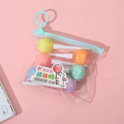 Fancy Bear Highlighters Kawaii Stationery 6 τμχ Χαριτωμένο σετ στυλό με φωσφορίζοντα highlighter Σχολικά είδη Δώρο για παιδιά μαθητές