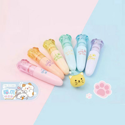 Fancy Bear Highlighters Kawaii Stationery 6 τμχ Χαριτωμένο σετ στυλό με φωσφορίζοντα highlighter Σχολικά είδη Δώρο για παιδιά μαθητές