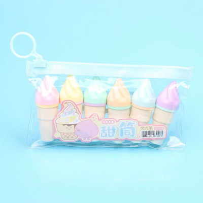 Fancy Bear Highlighters Kawaii Stationery 6 τμχ Χαριτωμένο σετ στυλό με φωσφορίζοντα highlighter Σχολικά είδη Δώρο για παιδιά μαθητές