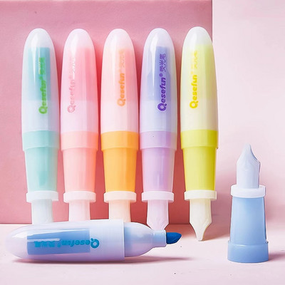 Fancy Bear Highlighters Kawaii Stationery 6 τμχ Χαριτωμένο σετ στυλό με φωσφορίζοντα highlighter Σχολικά είδη Δώρο για παιδιά μαθητές