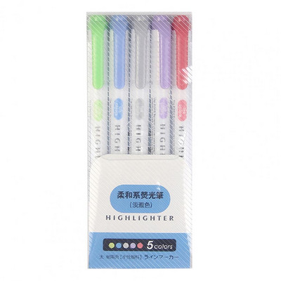 Write Fluently 5Pcs Πρακτική άνετη λαβή Φθορίζον μαρκαδόρο ομοιόμορφη έξοδο μελάνης αναλώσιμα χαρτικά