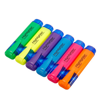 4/6Pc Highlighter Fluorescent Pen Μαρκαδόρο γραφής ευρείας μύτης για καλλιτεχνικό σχέδιο Doodling σήμανση Γραφείο Σχολικό προμήθειες