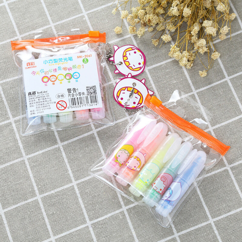 5 цвята/комплект Студентски мини хайлайтър Candy Color Marker Офис консумативи Канцеларски материали
