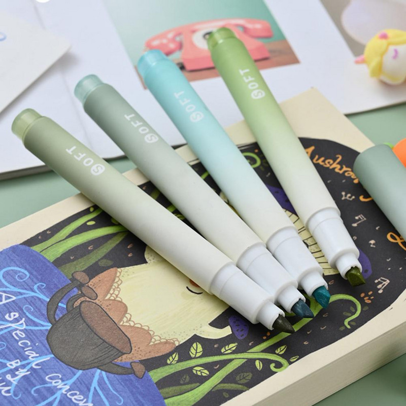 Marcator de scriere Stilo de marcat Marcator cu cap înclinat Ieșire de cerneală uniformă Scrieți fluent Gradient de culoare Manual de scriere