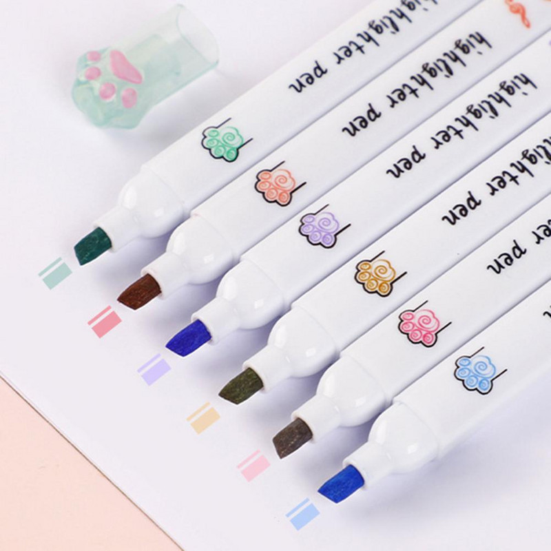 6 бр. Гладки химикалки за маркиране Пластмасови химикалки за маркери Котешка лапа Безопасни без мирис Графити Химикалки Маркиране