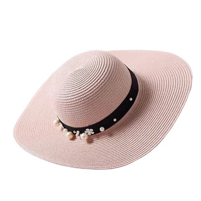 Kézzel készített strandkalap széles karimájú szőtt cowboy sapka nőknek Férfi Öltöztetős Party Gyöngy Cowgirl Kalap kempingezéshez