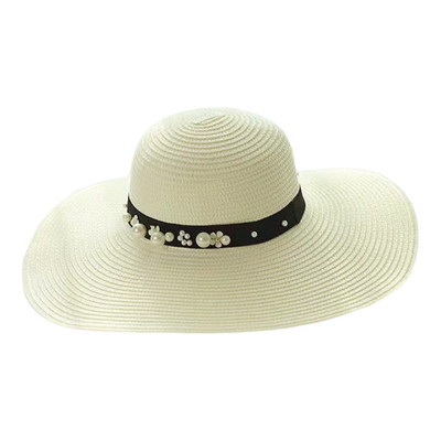 Kézzel készített strandkalap széles karimájú szőtt cowboy sapka nőknek Férfi Öltöztetős Party Gyöngy Cowgirl Kalap kempingezéshez