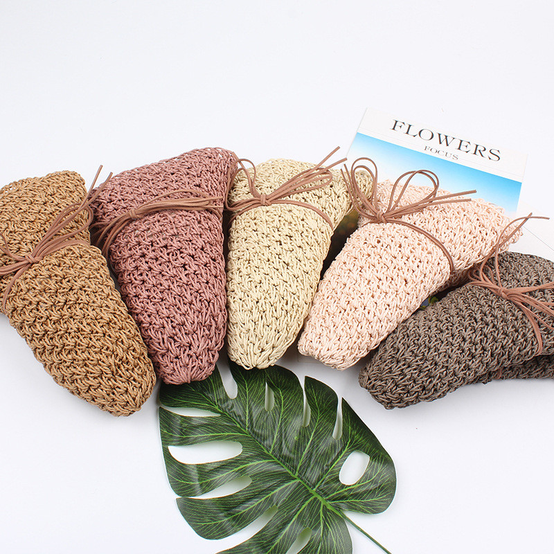 Pălărie de paie respirabilă cu design scobit. Pălării de soare pliabile cu bowknot, lucrate manual japoneze