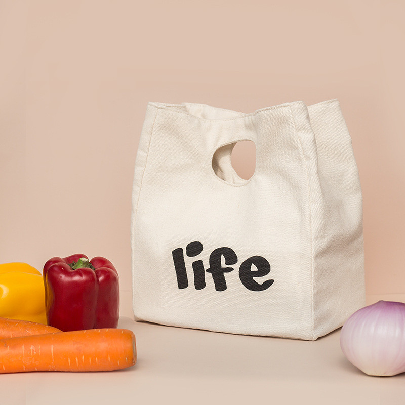 Платнена чанта за обяд за жени и мъже Проста изолирана кутия от удебелено алуминиево фолио Работа и училище Къмпинг на открито