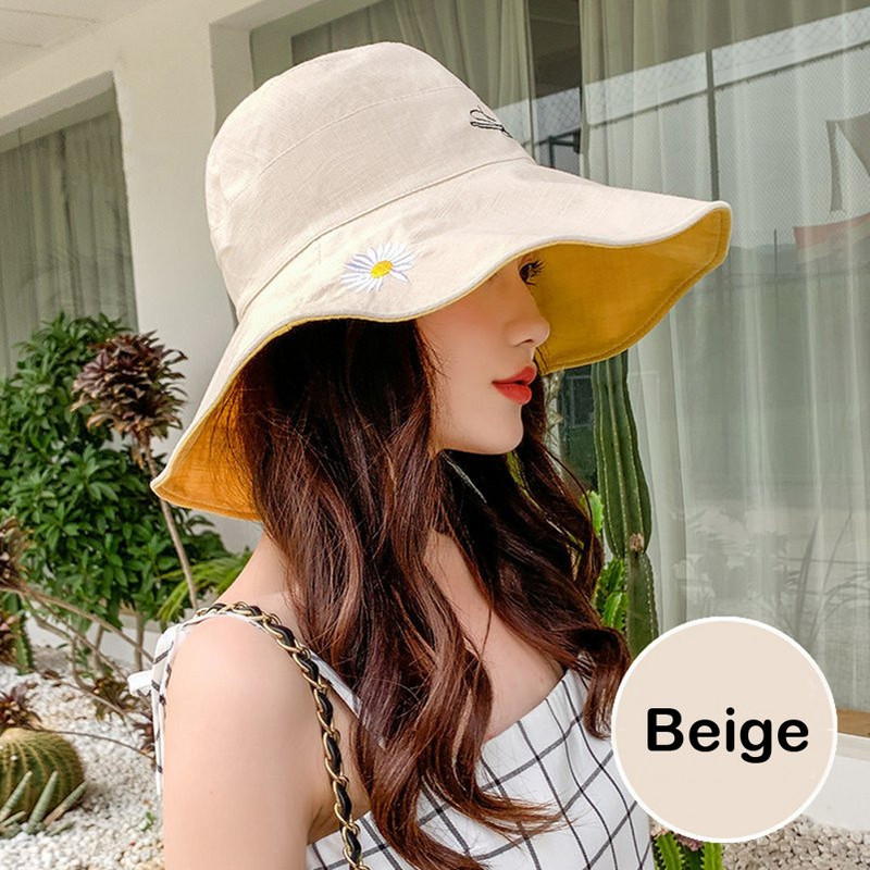 Нова модна дамска шапка-кофа Пролет Лято Слънцезащитна плажна шапка Голяма периферия Двустранна рибарска шапка Шапка с козирка за слънце