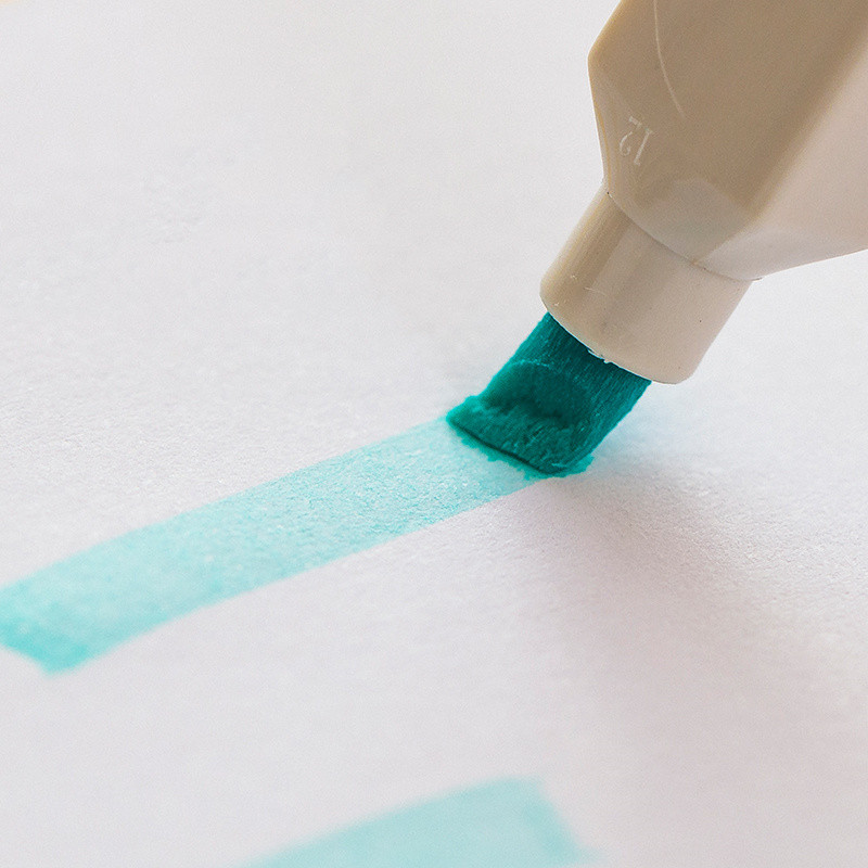 Set de 6 pixuri de evidențiere super moi cu două capete, vârf de pensulă, marker de culoare deschisă, liner pentru pictură, desen, școală de artă F064