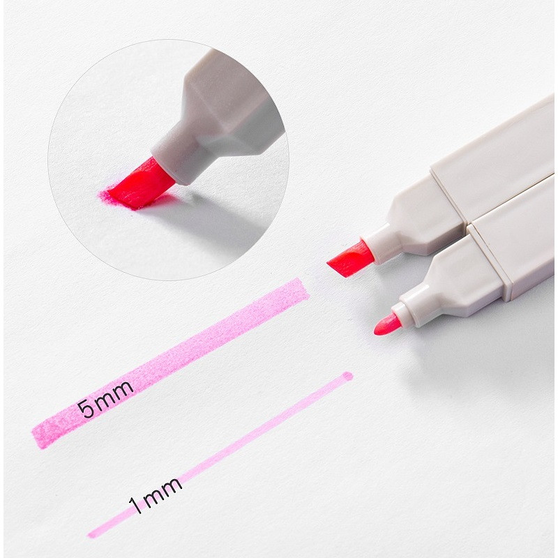 Set de 6 pixuri de evidențiere super moi cu două capete, vârf de pensulă, marker de culoare deschisă, liner pentru pictură, desen, școală de artă F064