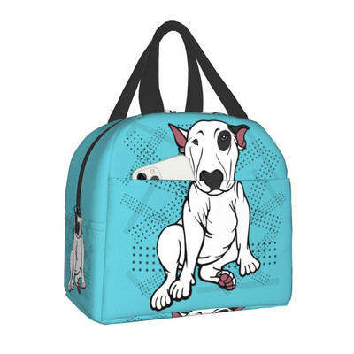 Starry Night Bull Terrier kutya hőszigetelt ebédlőtáska Hordozható ebédlődoboz női multifunkciós pikniktároló táska számára