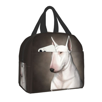 Starry Night Bull Terrier kutya hőszigetelt ebédlőtáska Hordozható ebédlődoboz női multifunkciós pikniktároló táska számára