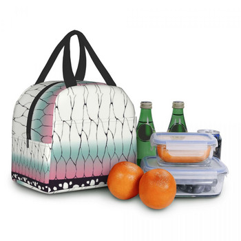 Demon Slayer Insulated Lunch Bag for Camping Travel Kimetsu No Yaiba Portable Thermal Cooler Lunch Box Γυναικείες τσάντες για πικνίκ