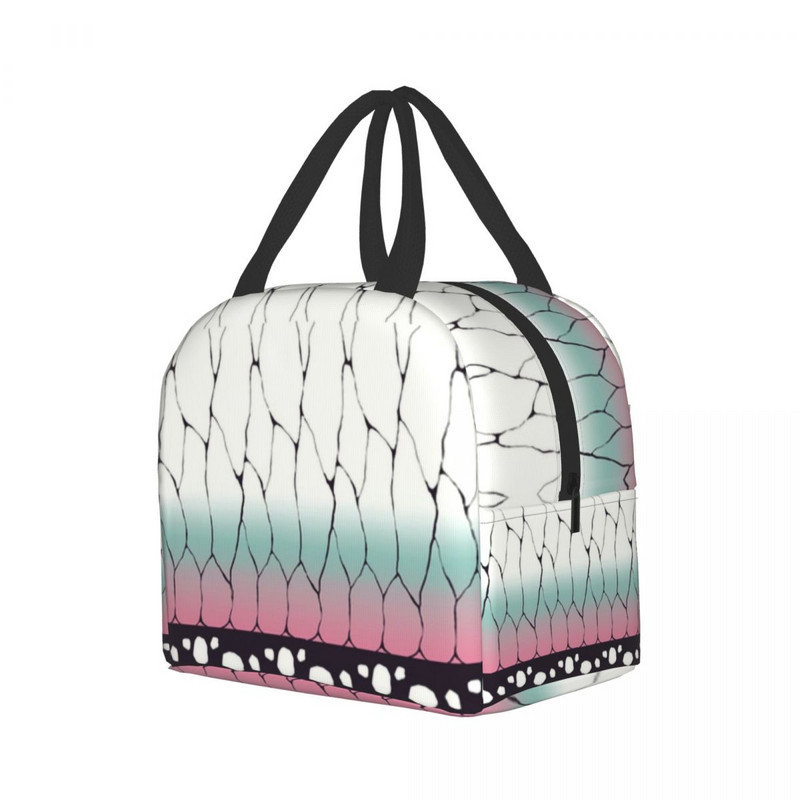 Geantă de prânz izolată Demon Slayer pentru camping, călătorii, Kimetsu No Yaiba, refrigerator termic portabil, cutie de prânz pentru femei, copii, pungi de picnic