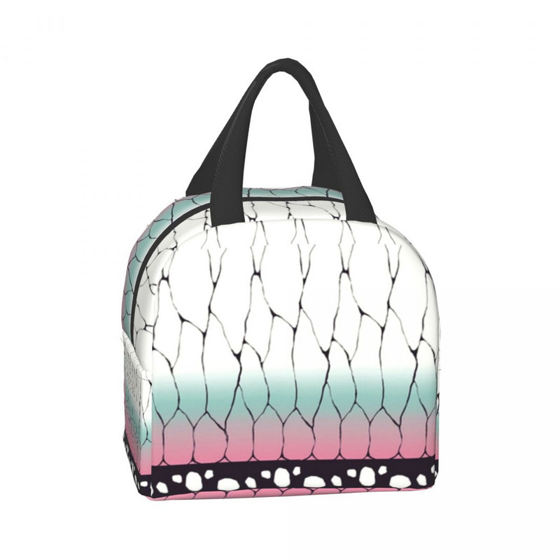 Geantă de prânz izolată Demon Slayer pentru camping, călătorii, Kimetsu No Yaiba, refrigerator termic portabil, cutie de prânz pentru femei, copii, pungi de picnic