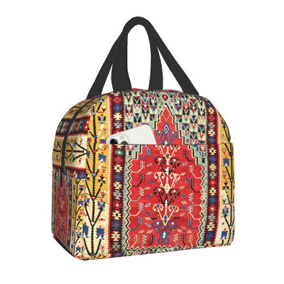 Bohemia Geometric Ethnic Kilim Print Insulated Lunch Bag