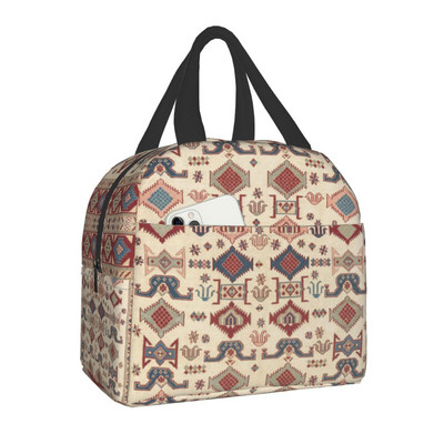 Bohemia Geometric Ethnic Kilim Print Insulated Lunch Bag
