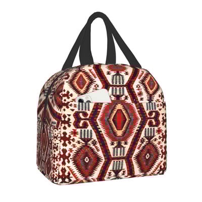 Bohemia Geometric Ethnic Kilim Print Insulated Lunch Bag