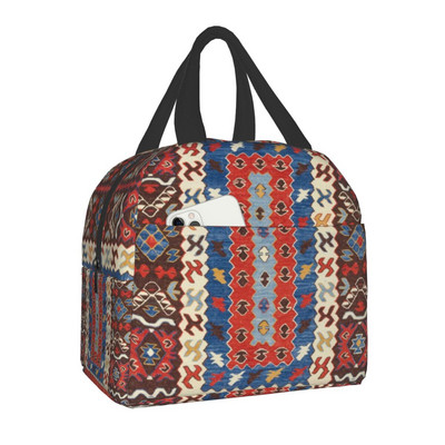 Bohemia Geometric Ethnic Kilim Print Insulated Lunch Bag