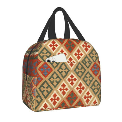 Bohemia Geometric Ethnic Kilim Print Insulated Lunch Bag