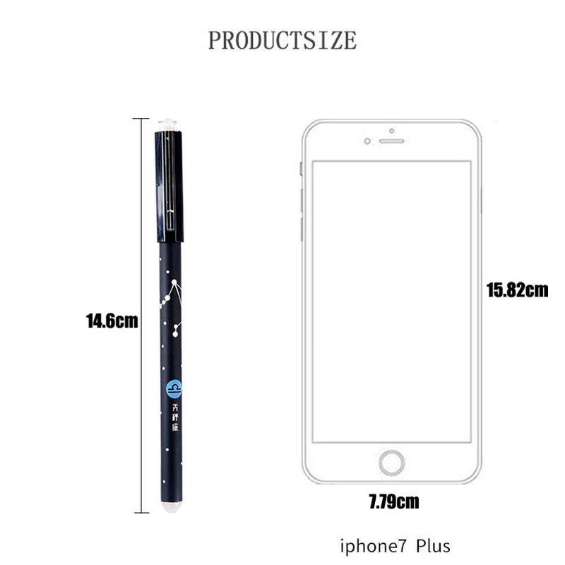 6 bucăți/set pixuri ștergebile pixuri gel stilouri școlare 0,5 mm stilouri albastre rezerve tijă lavabilă student scris birou papetărie kawaii