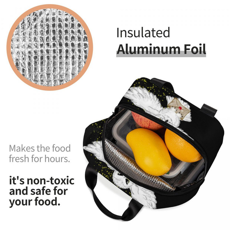 Bufniță de Halloween, geantă termoizolată de prânz pentru femei, vrăjitoare, geantă portabilă de prânz pentru muncă, școală, călătorie, cutie de mâncare