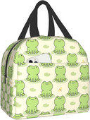 Cute Frog and Dragonfly Lunch Box, Bento Box Insulated Lunch Boxes επαναχρησιμοποιήσιμα αδιάβροχη τσάντα γεύματος