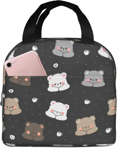 Cute Frog and Dragonfly Lunch Box, Bento Box Insulated Lunch Boxes επαναχρησιμοποιήσιμα αδιάβροχη τσάντα γεύματος