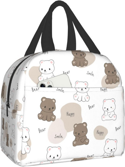 Cute Frog and Dragonfly Lunch Box, Bento Box Insulated Lunch Boxes επαναχρησιμοποιήσιμα αδιάβροχη τσάντα γεύματος