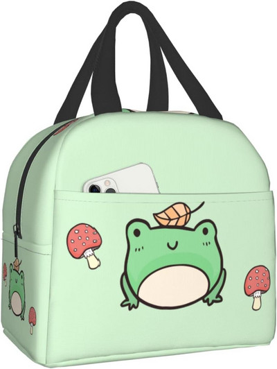 Cute Frog and Dragonfly Lunch Box, Bento Box Insulated Lunch Boxes επαναχρησιμοποιήσιμα αδιάβροχη τσάντα γεύματος