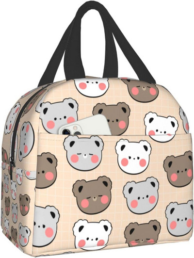 Cute Frog and Dragonfly Lunch Box, Bento Box Insulated Lunch Boxes επαναχρησιμοποιήσιμα αδιάβροχη τσάντα γεύματος