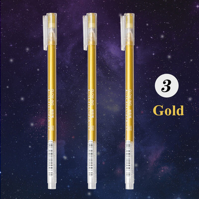3 τεμάχια/Σετ Creative White Ink Gel Pen 0,6mm Highlight Marker Pen for Student Granty Drawing Art Writing School