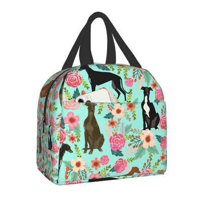 Greyhound Dog Insulated Lunch Bag for Women Resuable Whippet Sighthound Cooler Thermal Lunch Box Office Work Σχολικές τσάντες τροφίμων