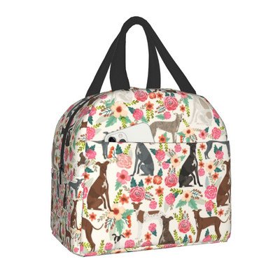 Greyhound Dog Insulated Lunch Bag for Women Resuable Whippet Sighthound Cooler Thermal Lunch Box Office Work Σχολικές τσάντες τροφίμων