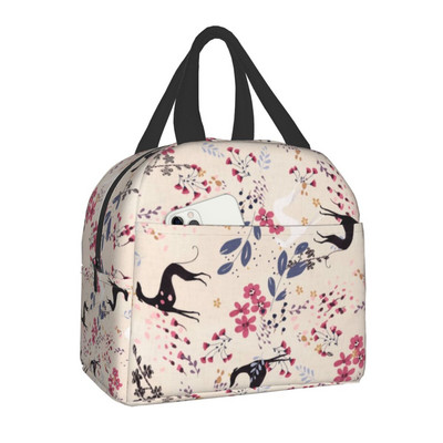 Greyhound Dog Insulated Lunch Bag for Women Resuable Whippet Sighthound Cooler Thermal Lunch Box Office Work Σχολικές τσάντες τροφίμων