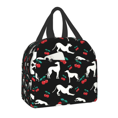 Greyhound Dog Insulated Lunch Bag for Women Resuable Whippet Sighthound Cooler Thermal Lunch Box Office Work Σχολικές τσάντες τροφίμων