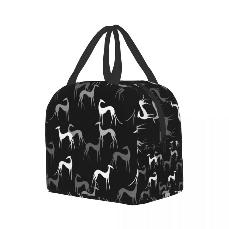 Geantă de prânz izolată pentru câini Greyhound, pentru femei, cutie frigorifică pentru prânz Whippet Sighthound, cutie termică pentru birou, muncă, școală
