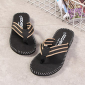 Ανδρικές παντόφλες έξω από την παραλία Flat flip-flop 2023 Καλοκαιρινή καθημερινή παντόφλες εσωτερικού σπιτιού Ανδρικά αντιολισθητικά παπούτσια Σανδάλια στρινγκ μαύρα