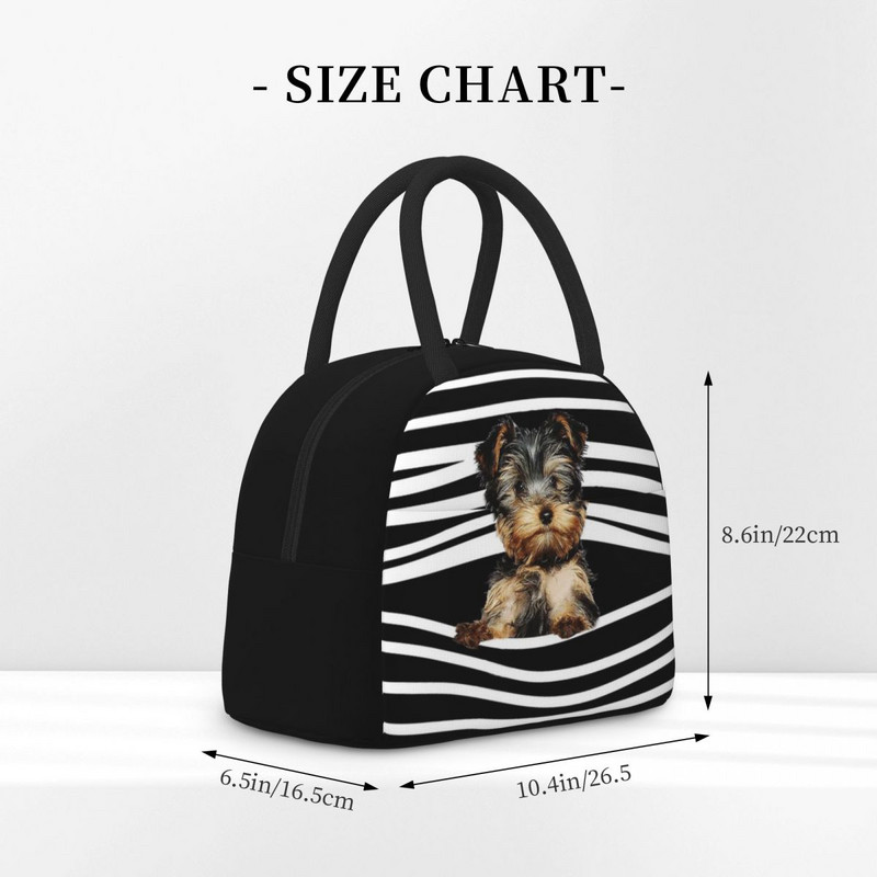 Geantă de prânz pentru bărbați și femei Yorkshire Terrier Frigorific termoizolant portabil pentru picnic școală Yorkie Dog Animal Puppy Lunch Box Bento