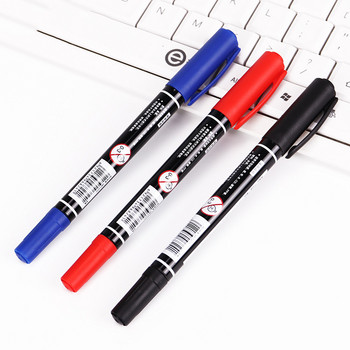 3PCS перманентни маркери с двойна глава, фина дебела писалка с мастило, водоустойчиви офис консумативи