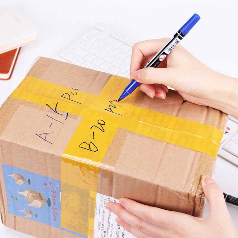 3 bucăți pixuri de marcare permanente cu capete dublu, linie de cârlig, pix fin, gros, cerneală, materiale de birou rezistente la apă