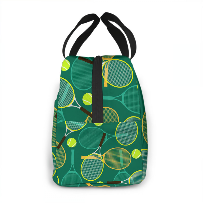 Rachete de tenis și geantă de prânz de tenis, geantă de tote pentru adulți, container reutilizabil pentru cutie de prânz pentru femei, bărbați, muncă de birou la școală