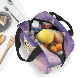 Galaxy Cat τσάντα μεσημεριανού γεύματος μονωμένο κουτί γεύματος επαναχρησιμοποιούμενο Cooler θερμικό γεύμα για γυναίκες Κορίτσι Αγόρι