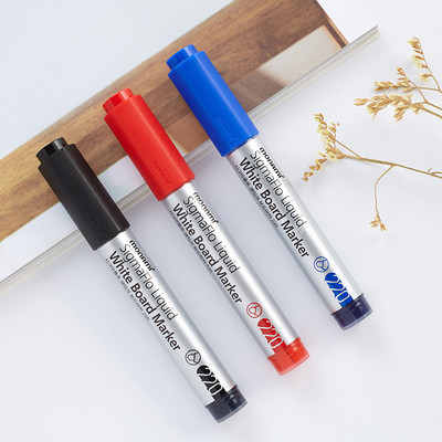 1 db 220 nagy kapacitású vízbázisú író toll 2,0 mm-es egyenes, folyékony rajztáblás toll Hasznos iskolai kellékek